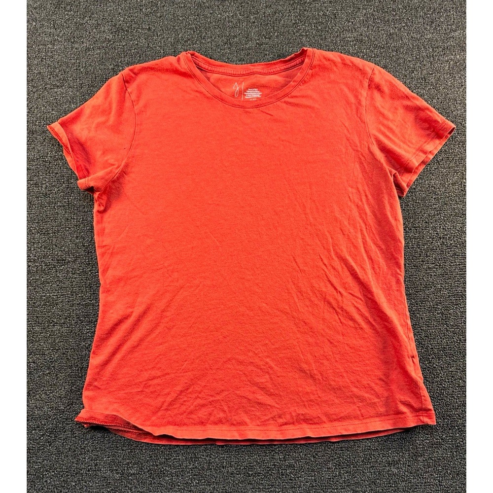 Joie Women's Solid Coral Knit Short Sleeve Round Neck Pullover Tee M
